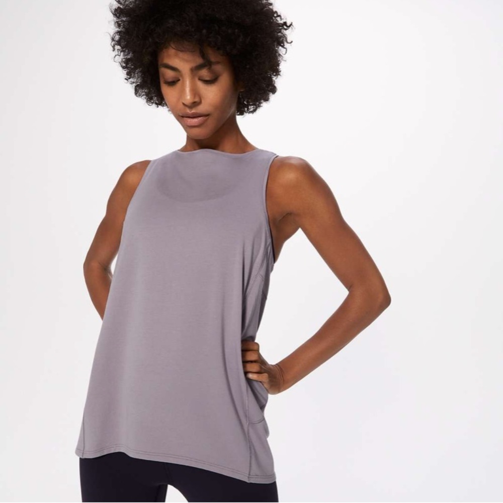 lululemon Back in Action Sleeveless Tank in Dusty Lavender Gray